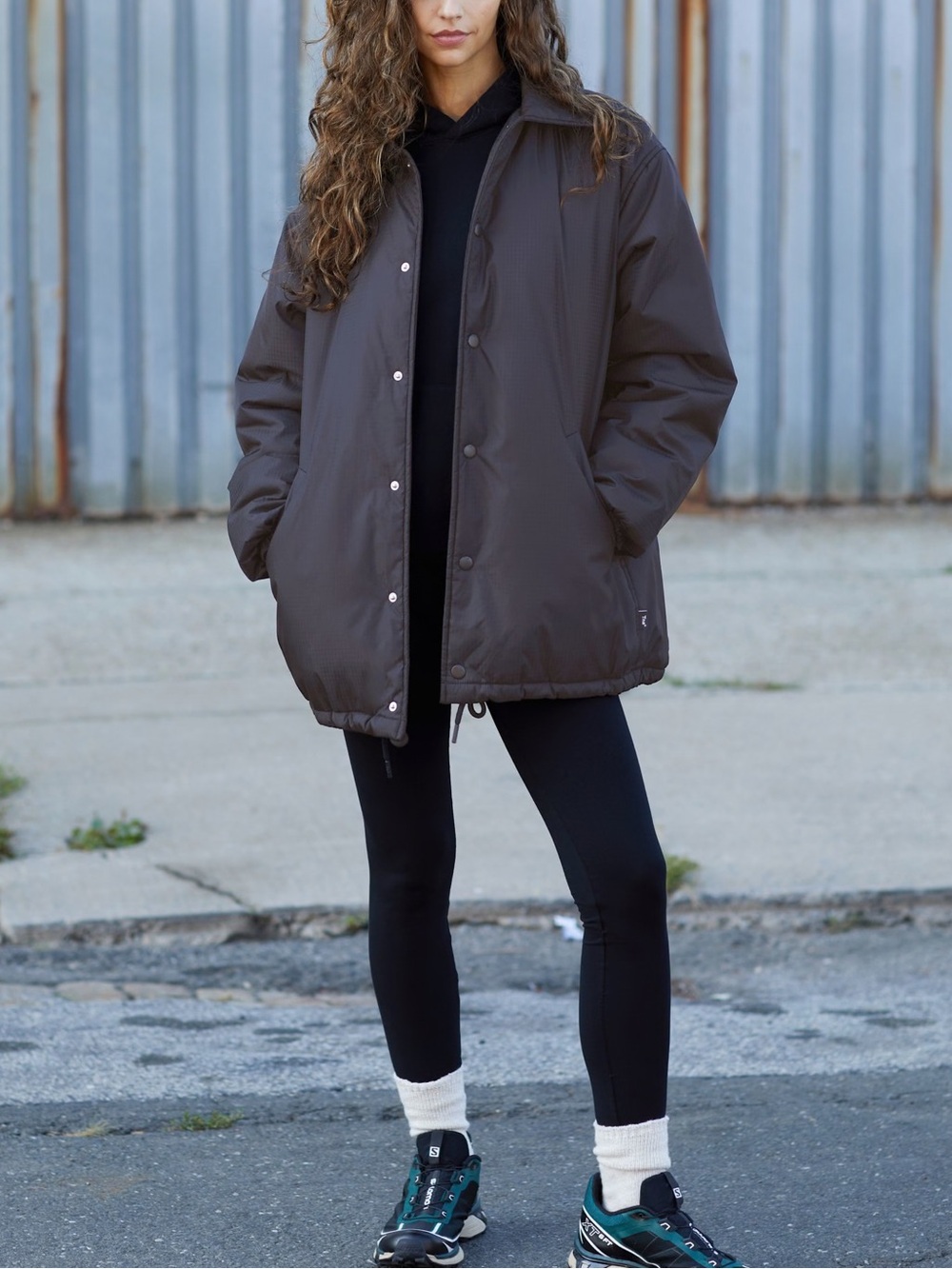 TNA Coaches Black Puffer Jacket
